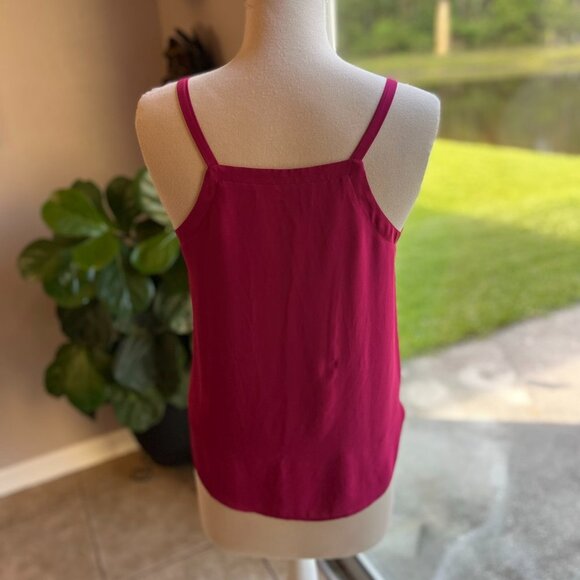 Loft V Neck Tank Top Maroon Burgundy Red Size XS. Excellent Used Condition. - Picture 3 of 5